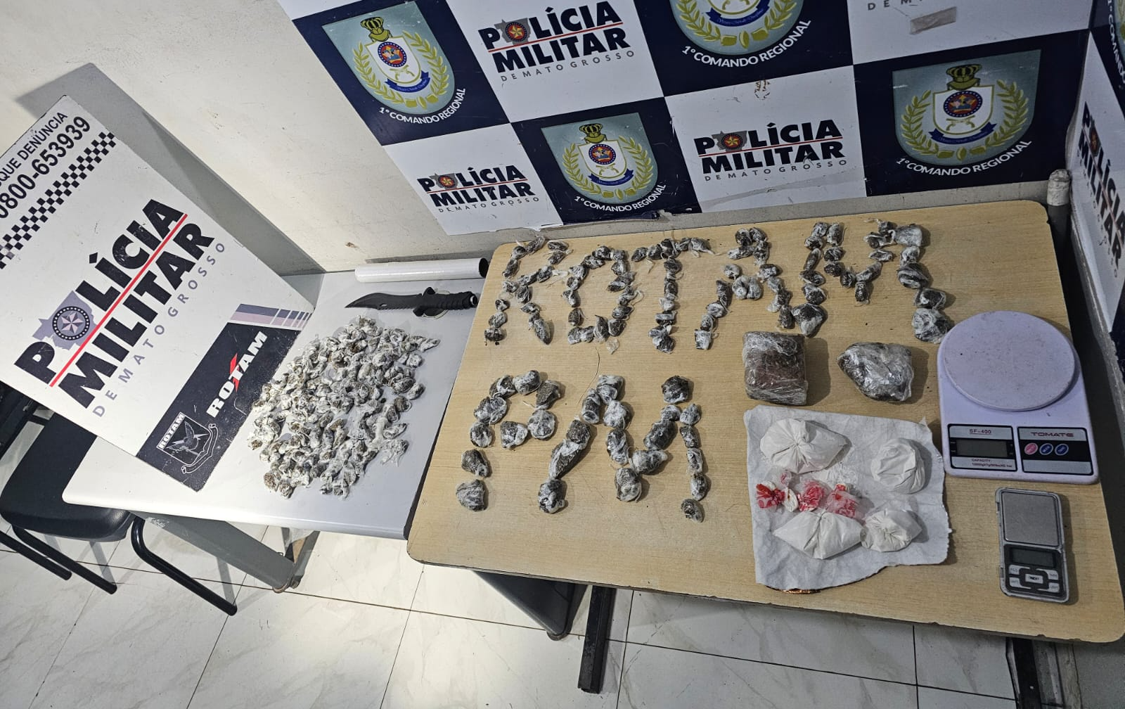 Rotam arrests suspected trafficker and seizes 240 doses of drugs in Cuiabá