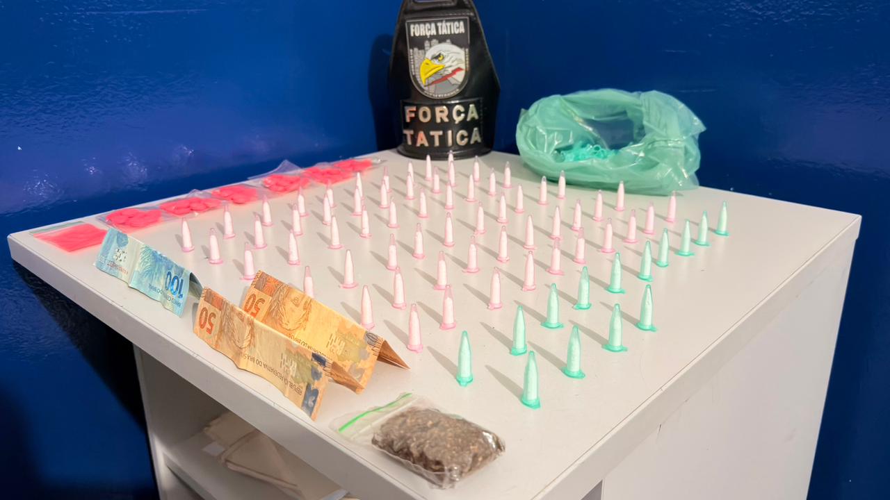 Adolescente ligado a facção é detido com 134 porções de drogas em Barra do Bugres