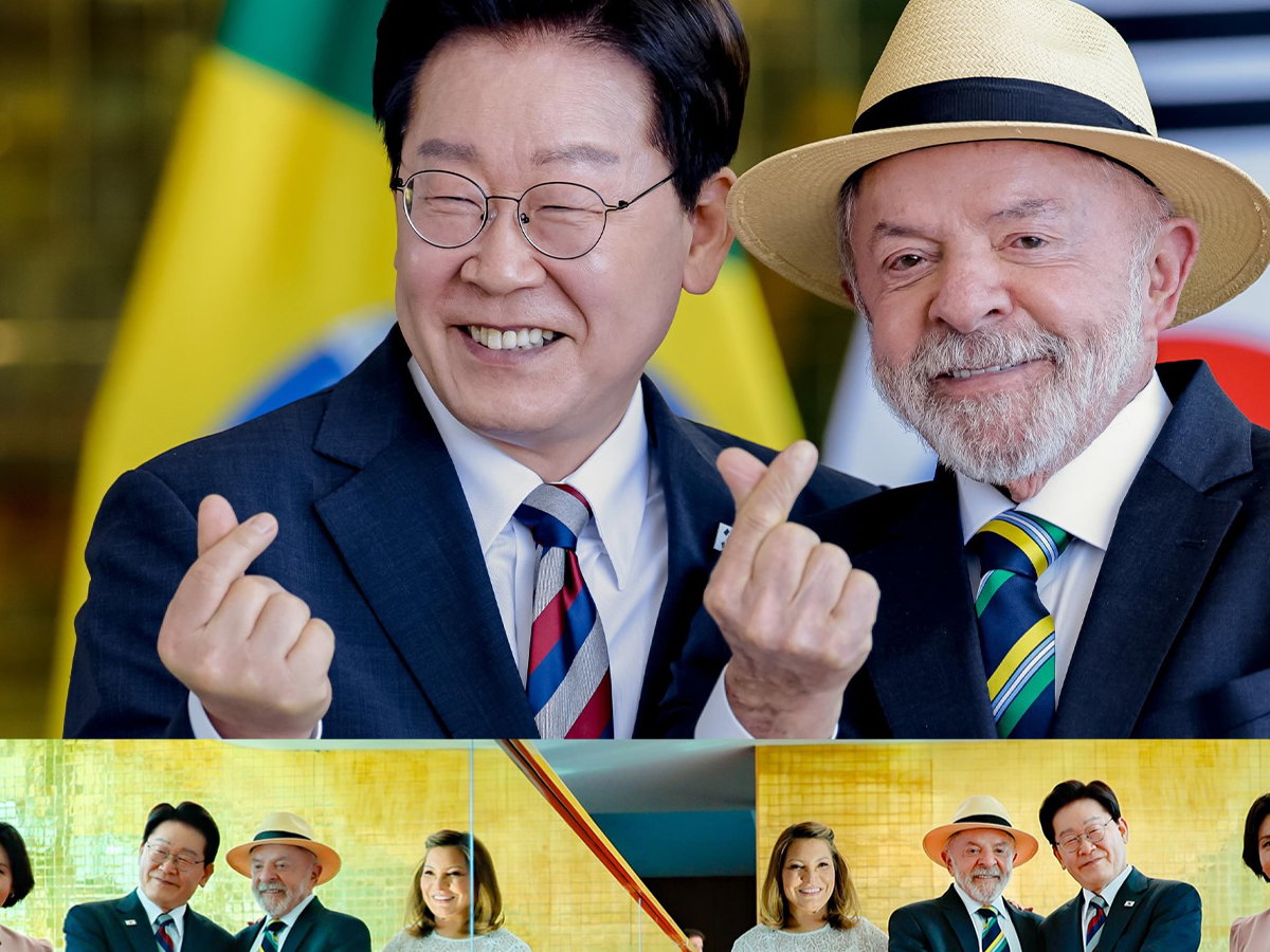 Presidente sul-coreano é recebido com honras pelo presidente Lula em Brasília