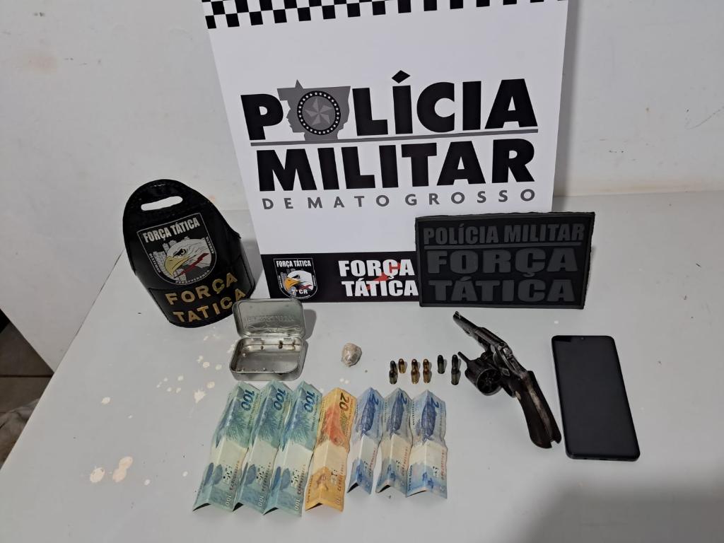 Força Tática detém homem por porte ilegal de arma e suspeita de ataque em Tangará da Serra