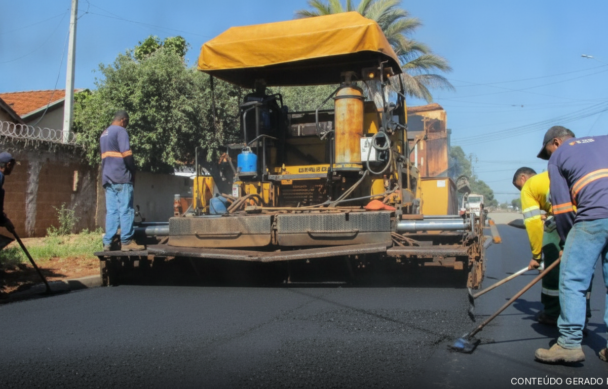 Prefeitura de Três Lagoas avança com pavimentação e drenagem no Jardim Novo Ipanema